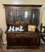 Stained Glass Front China Hutch