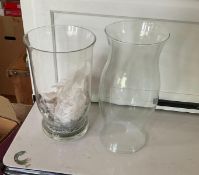 Assortment of Glass Hurricane Vases