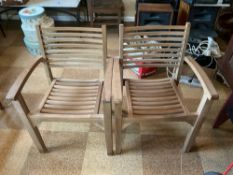 2 Hudson Hill Teak Chairs