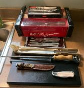 Bone Handled Case Knife with Serving Cutlery