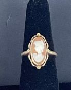 10k Yellow GOld Cameo Ring