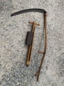 Antque Corn Planter and Scythe