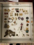 Costume Jewelry Pierced Earrings and Pins