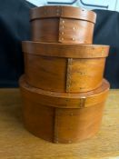 3 Handmade Wooden Shaker Boxes with Copper Nails