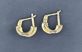 Pair 14k Yellow Gold Pierced Earrings