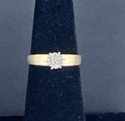 10k Yellow Gold with Diamond CHips
