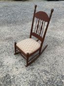 Antique Pressed Back Racing Chair