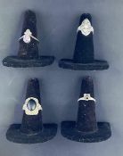 4 Sterling Silver RIngs