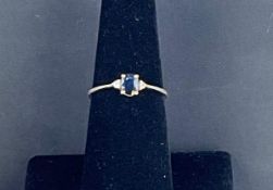 14k Yellow Gold and Sapphire Ring