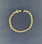 14k Yellow Gold Rope Bracelet *needs repair