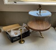 Glass Covered Decorative Cake Stand