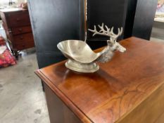 Cast Metal Reindeer Serving Bowl