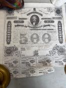 Confederate Civil War Bonds with Letter of Authentication