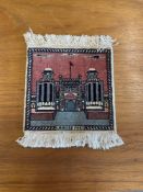 Handmade Wool Pictorial Rug Featuring a Depiction of Lahore Fort