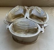 3 Piece Vintage Guardian Service Cast Aluminum Pots with Glass Lids