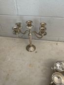 Silverplated 5 Stick Candelabra