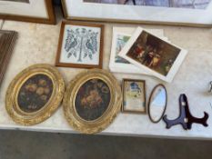 Pair of Gilded Oval Framed Botanicals