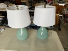 Pair of Blown Glown Glass Lamps