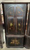 Vintage Pulaski Furniture Painted Corner Cabinet