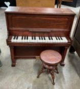 Child's Upright Piano with Swivel Stool