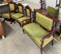 4 Piece Upholstered Parlor Set