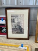 Signed Dry Brush Watercolor, 13