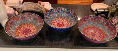 Hand Painted Turkish Mixing Bowls