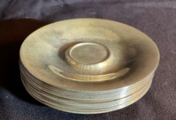 Set of 12 Chataku Sterling Silver Underplates, 4-inch Diameter