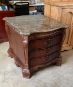 Pair of Marble Top Bedside Tables