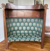 Rare 19th Century Arts & Crafts Period Oak Settle designed by George Montague Ellwood for J.S. Henry