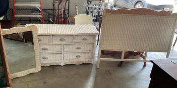 3 Pice Wicker Bedroom Set