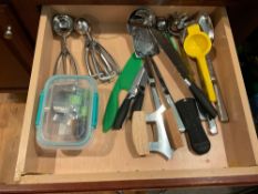 3 Drawer Lot of Small Kitchen Utensils