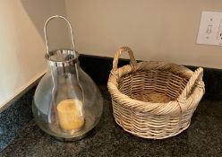 Glass Lantern, 14 Inches Tall