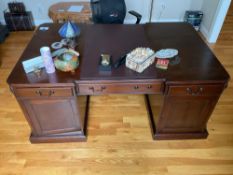 Traditional Style Solid Wood Executive Partners Desk
