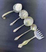 5 Ornate Solid Sterling Silver Serving Pieces