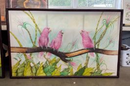 Framed Original Painting on Gallery Wrapped Canvas Signed L. Griffon