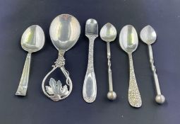 6 Assorted Sterling Silver Task Spoons