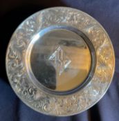 Set of 12 6.5-inch Sterling Silver Monogrammed Bread Plates