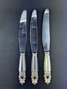 17 Pieces Georg Jensen's Iconic Acorn (AKA Konge) Sterling Silver Flatware