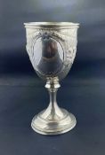 WH Ornately Engraved Sterling Silver Goblet