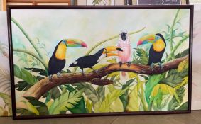 Framed Original Painting on Gallery Wrapped Canvas Signed L. Griffon