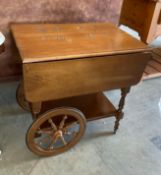 Wagon Wheel Tea Cart