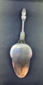 Georg Jensen Solid Sterling Silver Ornamental Server Featuring Detailed Owl on Handle