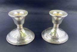 Pair of Weighted Sterling Silver Candle Holders