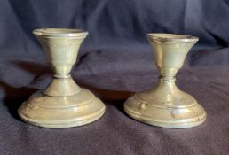 Vintage Weighted Sterling Silver Candle Holders