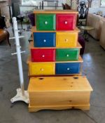8 Drawer Pine Chest with Toy Chest