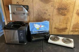 Butterball Electric Turkey Fryer with Toaster Oven and Twin Burner Buffet Range