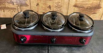 Tru Three Crock Buffet Slow Cooker