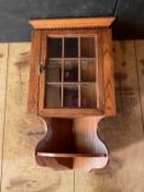 Vintage Wood Hanging Curio Corner Cabinet/Shelf