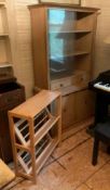 Vintage Hutch and Bookshelf
